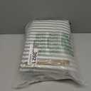 FOSSA Striped Duvet Cover Set 100% Washed Cotton Linen Feel Super Soft Breathable Cozy 3 Pieces Bedding Sets Heathered Green Classic Stripes Queen