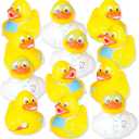 ArtCreativity 2 Inch Dental Rubber Duckies, Pack of 12, Cute Duck Bath Tub Pool Toys in Assorted Styles, Fun Decorations, Carnival Supplies, Party Favor, Dental Treasure Toys