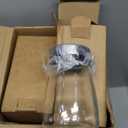 Zhehao 10 Pcs Salt Pepper Shakers Set with Adjustable Pour Holes Stainless Steel Spice Dispenser 6oz Clear Glass Seasoning Containers for Kitchen Restaurant Home BBQ Camping Farmhouse Accessories