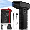 Compressed Air Duster 130000RPM Electric Duster with LED Light, 100 Gear Adjustable Rechargeable Cordless Air Blower Cleaning Tool for Keyboard (Black)