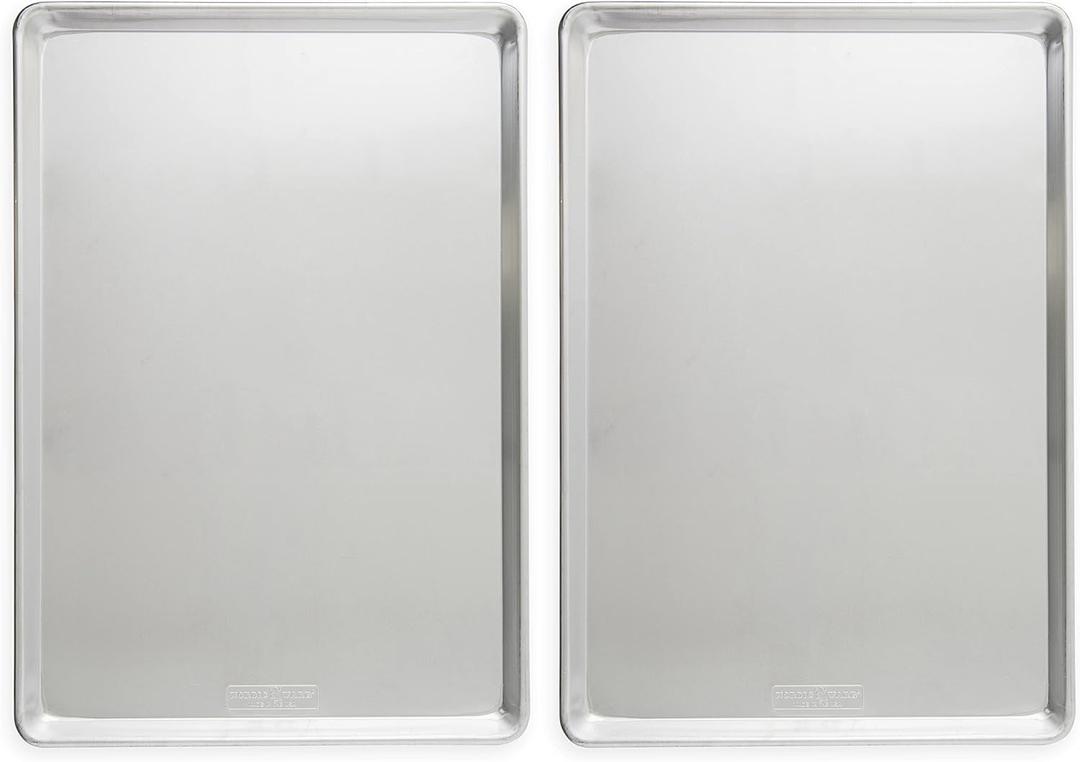 Nordic Ware Aluminum Full Size Sheet Pan 26 x 18 inches for commercial oven use, Full Sheet, 2-Pack (For Commercial Oven Use., Not for standard home ovens)
