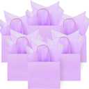 DjinnGlory 24 Pack Mini Tiny Small Lavender Purple Paper Gift Bags with Handles 6x5x2.5 Inch and 24 Tissue Paper for Merchandise Wedding Baby Shower Birthday Party Favors Goodies