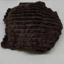 Flannel Fleece Throw Blanket, 300GSM Cozy Brown Striped Throw for Couch, Sofa and Bed, Warm and Soft Chocolate Microfiber Ribbed Blanket for All Season(29x44 Inch)
