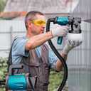Tilswall Paint Sprayer 800W HVLP Spray Paint Gun, Electric Paint Sprayer Gun with 4 Nozzles & 3 Patterns for House Painting Furniture Cabinets Fence Home Walls Shark 800 (Blue, 1300 ml)