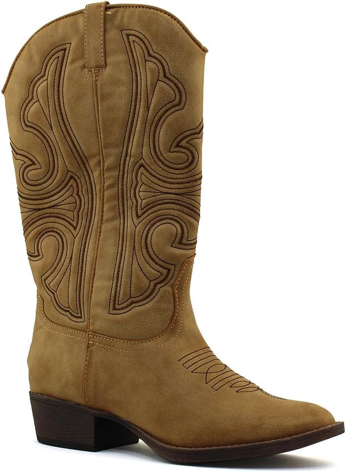 BEACH by Matisse Women's Legend Western Mid-Calf Boot (8.5, Natural)