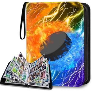 HESTECH Hockey Card Binder 9 Pocket with 50 Removable Sleeves, Collectible Trading Card Albums Display Storage Organizer Fits 900 Card, Sports Card Holder for Collectors Boys and Girls Gift