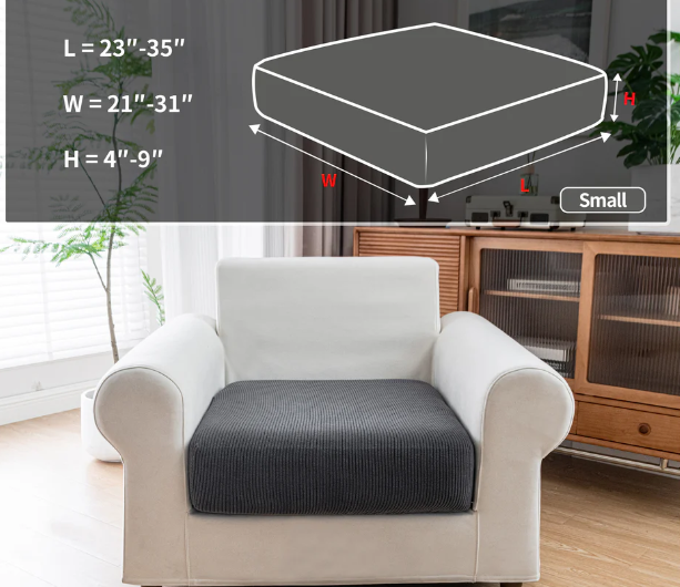 Qianmew Waterproof Secret Couch Cover, Dark Gray S 