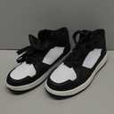 Furuian Steel Toe Shoes for Men Comfortable Safety Shoes Lace Up Work Shoes (8.5, High Top White&black)