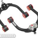 14" Lift Front Upper Control Arms for 2005-2010 Grand Cherokee (WK) & Jeep Commander (XK), Heavy Duty Suspension Arms with Pre-Installed PU Bushings & Ball Joints, Wrinkle Black (2PCS)