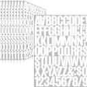 730 Pcs 10 Sheets Letter Stickers,Self Adhesive Waterproof 1.5 Inch Mailbox Numbers Vinyl Stickers,Alphabet Decals for Water Bottle,Window,Classroom,Car,Laptop,Scrapbook (White, 1.5 Inch)