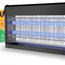 BUGGOFF Black Modern Indoor Electric Bug Zapper, 2000 SQFT Coverage, 3500 Volts of Stunning Power, 40 Watts, Kills Mosquitos Gnats, Flys & More. X2 Free Replacment Bulbs
