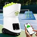 VEVOR Tennis Ball Machine,110/150 Ball Capacity & Max 80 MPH Ball Launcher, 19.69 x 14.96 x 38.78"