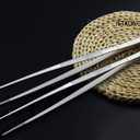 JETKONG 2 Pieces Extra-Long Tweezer Tongs 12-Inch Stainless Steel Tweezers Chef Tweezers (12" Point Tip-silver)