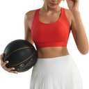 RUNNING GIRL High Impact Sports Bras for Women, High Support Running Strappy Women's Sports Bra with Sewn in Pads (M)