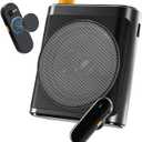 Tearstone Voice Amplifier for Teachers with Wireless Magnetic Lavalier Microphone, Bluetooth Portable Rechargeable Speaker, 2 Mics for Classroom, Meetings, Speeches, Outdoor (Black)