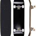 Standard Skateboards for Beginners Kids Boys Girls Youths Adults Starter-Complete Skate Boards 31''x 8'' Maple Wood Skateboard (All Black)