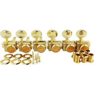Guyker 6-in-line Vintage Guitar Lock String Tuners  Locking Tuning Key Pegs Machine Heads Replacement Parts for ST TL Style Electric Guitars Gear Ratio 1:15  gold