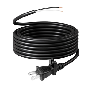 30ft Extra Length 18/2 Replacement Vacuum Cleaner Power Cord for All Upright Vacuum Cleaner for Shark Eureka Sanitaire Bissell Vacuum Replaces Old Damaged 2-Prong Power Cord - Black Color