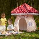Asweets Mushroom Tent Kids Playhouse Tent  Boys and Girls Play Fort with Exquisite Design for Imaginative Indoor/Outdoor Play Tent