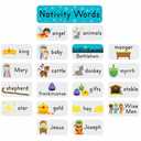 Nativity Word Wall Bulletin Board Set, 21 Pieces