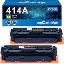 414A Black Toner Cartridge 2 Pack (with Chip) Compatible Replacement for HP 414A 414X for Color Laserjet Pro MFP M479fdw M479fdn M479dw Pro M454dw M454dn M479 M454 Printer Ink W2020A W2020X High Yield