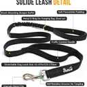 SlowTon No Pull Dog Harness - Heavy Duty Dog Harness and Leash Set for Medium Large Dogs, Reflective Tactical Harness with Soft Padded and Front Clip for Easy Walk and Training (B, XL)