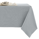 RUOYU Heavy Linen Blend Grey Tablecloths - 70" x 55" Premium Solid Tablecloth Stain Resistant Waterproof Table Cover for Dining Kitchen Banquets and Buffet Soft and Thick Fabric Wrinkle Free