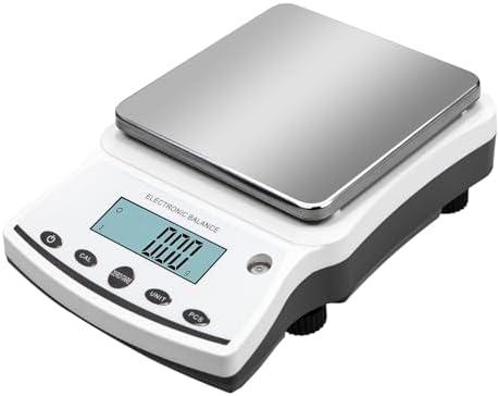 RESHY Lab Scale 5000g x 0.01g, High Precision Digital Analytical Balance with Calibration Weights, 0.01g Accuracy Scientific Gram Scale for Jewelry, Kitchen, Food, Powder, Chemical Use