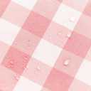 Hiasan Checkered Round Tablecloth 108 Inch - Waterproof Stain and Wrinkle Resistant Washable Fabric Table Cloth for Dining Room, Valentine's Day, Party, Outdoor Picnic, Pink and White