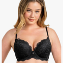 Womens Maximum Cleavage Underwire Push Up Bra, L