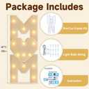 Tongjoy Mother's Day Decorations 4FT Light Up Marquee Letters, LED Letter Lights, DIY Large Heart for Mother's Day Party, Light Up MOM Sign