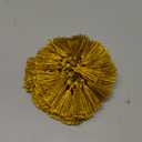 Suncalla 100 Pcs Mini Bookmark Tassels 2.4 Inch Silky Handmade Keychain Tassel Silky Floss Small Crafts for Craft Accessory Gift Tags Jewelry Keychain Making(Gold)