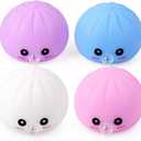 New Dumpling Squeeze Blow Bubbles,Dumpling Mystery Box for Adult,Dumplings Stress Balls,Bubble Squeeze Relief Ball,4-Pack