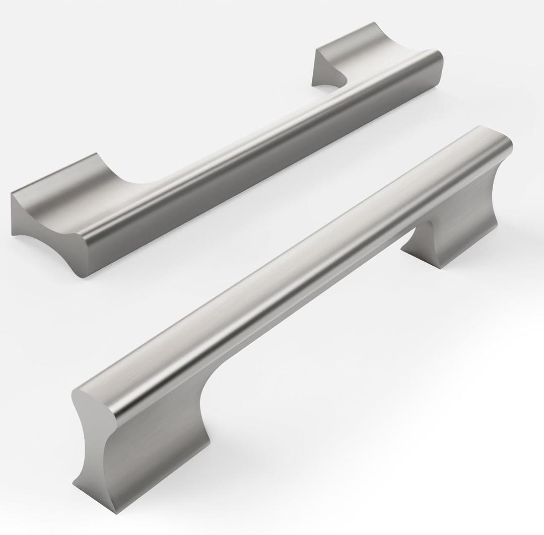 10 Pack 5 Inch(128mm) Brushed Satin Nickel Kitchen Cabinet Handles, Cabinet Pulls, Drawer Handles, Dresser Pulls