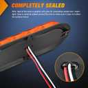 Nilight 6 Inch Oval Amber LED Trailer Tail Lights 2PCS 10 LEDs Waterproof Turn SignalsTrailers Lights for Truck RV Boat Bus Lorry Camper Van Caravan