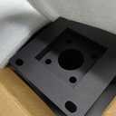 4x4 Post Base 4Pcs(Inner Size 3.55"x 3.55")Concrete Post Brackets Anchors 13 Gauge Thick Solid Steel Heavy Duty Stainless Steel Screws Black Powder Coated for Pergola,Decking,Railing,Mailbox