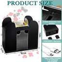 Zomiboo 6 Decks Automatic Card Shuffler USB Battery Operated Electric Casino Poker Card Shuffler Machine for Home Poker Playing Games Casino and Club Party