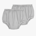 AQX Adult Leakproof Underwear for Incontinence, Washable Low Noise Reusable Adult Diaper Cover, Grey Plastic Pants Cover Unisex 2Pcs 2XL