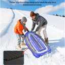 QPAU Inflatable Snow Sled, Heavy Duty Snow Tube with Reinforced Handles, Snow Sleds for Kids and Adults Winter Toys Gifts, Toboggan for Family Outdoor Sledding