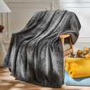 NEWCOSPLAY Super Soft Twin Blanket Dark Grey Premium Silky Flannel Fleece Leaves Pattern Lightweight Bed Blanket All Season Use (Dark Grey, Twin(60"x80"))