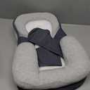 Lounger Pillow Cushion Reflux Breastfeeding Pillow Anti Overflow Pillow Rest Nest Bed (Dark Gray)
