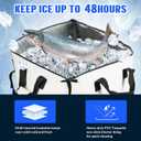 THKFISH Fish Cooler Bag Insulated Fish Kill Bag for Caught Fishing, 60x20x9in Waterproof Fishing Catch Bags with Smooth Water-Resistant Zipper Keep Ice-Cold & Fresh Over 48H