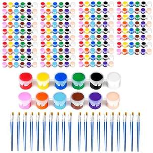  Mini Acrylic Paint Set, 12 Colors Washable Paint Strips for Kids & Adults - Includes, 280 PCS kids Paint Kits for Easter Eggs, Birthday, Classroom Party
