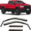 Voron Glass in-Channel Extra Durable Rain Guards for Trucks Dodge RAM 1500 2019-2025 Quad Cab, Window Deflectors, Vent Window Visors, 4 Pieces - 230088