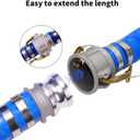 1-1/2" x 50ft PVC Lay Flat Discharge Hose With Aluminum Camlock C & E Fittings, Cam Lock Fitting, Heavy Duty Reinforced Pump Backwash Hose Assembly