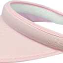 Cotton Visor Hat Women Men Clip-on Visors Hats Adjustable Outdoor Sports Golf Beach Wide Brim Sun Cap (US, Numeric, 6 3/4, 7 1/2, Light Pink) (Pink)