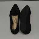 HIULYCENCE Flats for Womens Pointed Toe Ballet Flats with Bow Comfortable Knit Dressy Flats (7, Black)