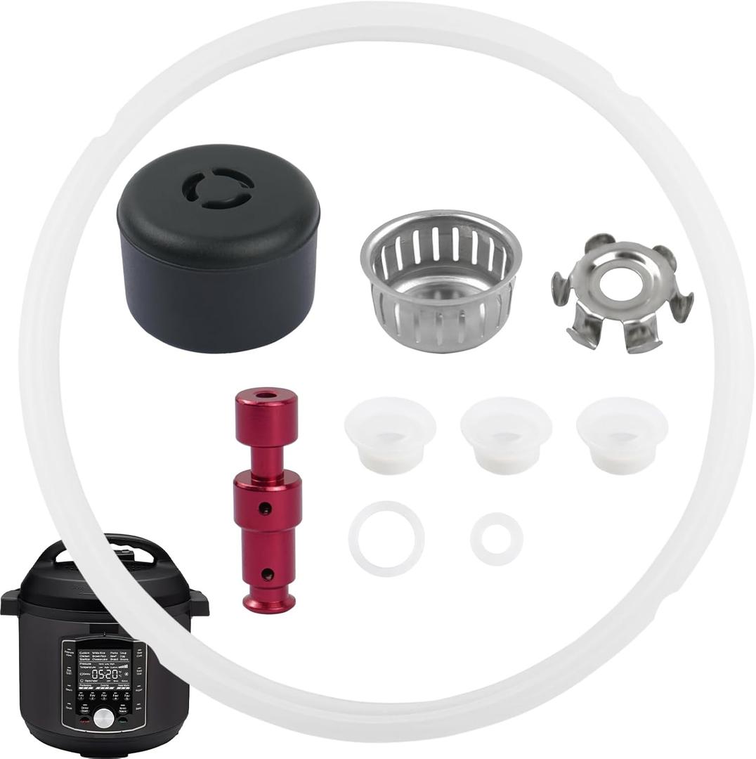 10 PCS Instantpot Replacement Parts for IP Pro/Pro Plus 6 QT, Duo Evo Plus 6 QT, Include Sealing Ring Steam Release Valve Float Valve Anti-Block Shield Anti-blocking Shroud Bracket