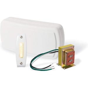 Broan-NuTone Builder Chimes Kit with Lighted Pushbutton, 1, White - BK115LWH