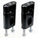 Handlebar Risers, 7/8" 22 mm Handlebar Mount Clamp Risers Replacement for Coleman BT200X CT200U-EX MB200 50 70 125cc XR/CRF Dirt Pit Bike (Black)